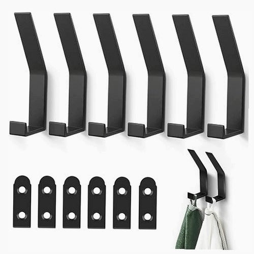 ALUMINUM WALL HANGERS FOR CLOTHES JACKETS COATS SET OF 6
