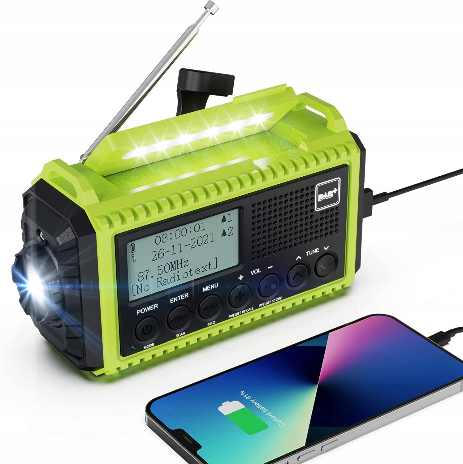 AM, DAB+, FM mesqo meu-1009 network-battery radio