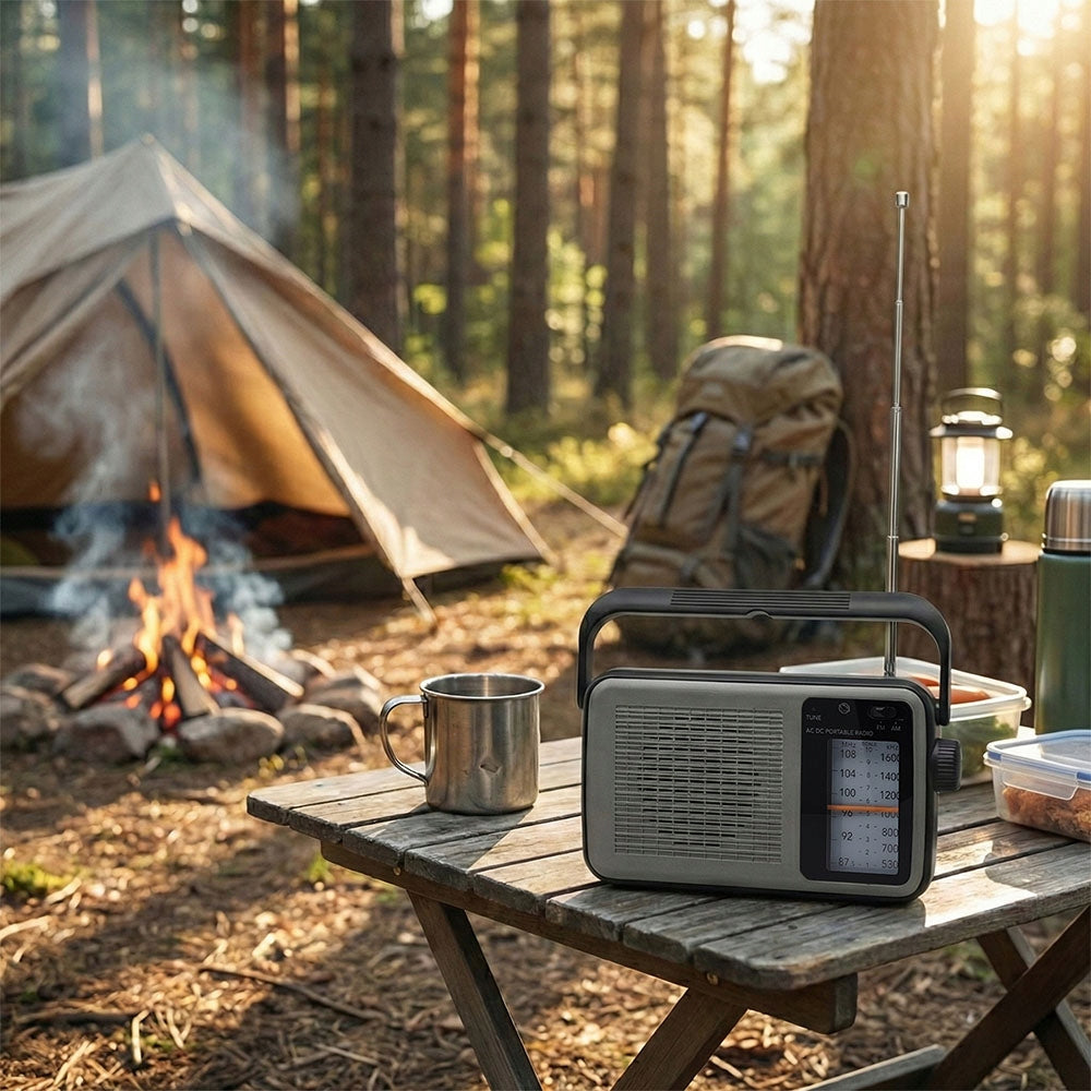 AM/FM PORTABLE KITCHEN RADIO WITH USB-C BATTERIES minijack Manta Manufacturer code Radio przenośne na baterię Manta San Remo
