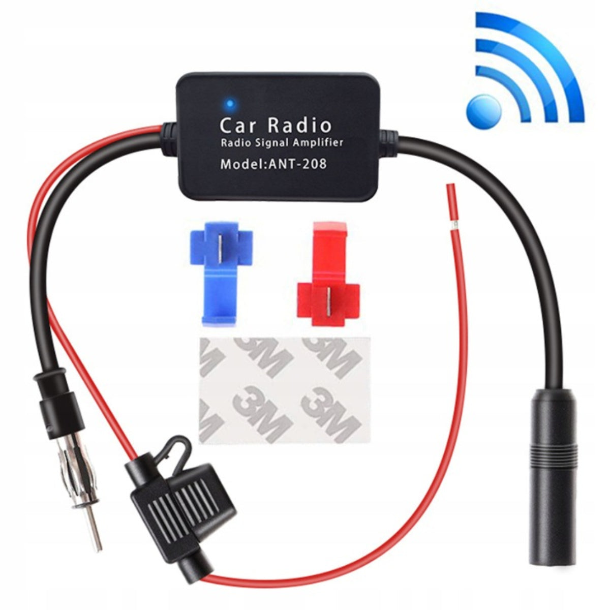 AM FM RADIO ANTENNA AMPLIFIER 12V 25DB 88-108 MHz Packaging status original