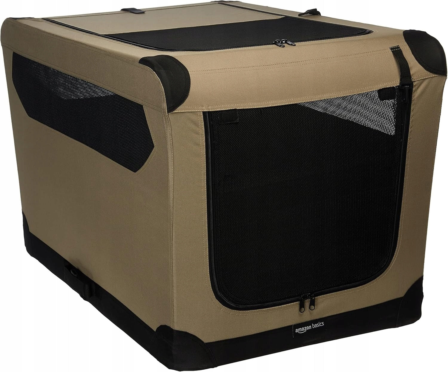 AMAZON FOLDING DOG TRANSPORTER BEIGE FOLDING LARGE 82x58x58 CM