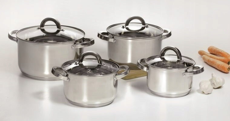 AMBITION 8 POTS STAINLESS STEEL BERRY STEEL POT SET FOR INDUCTION GAS EAN (GTIN) 5904134688798