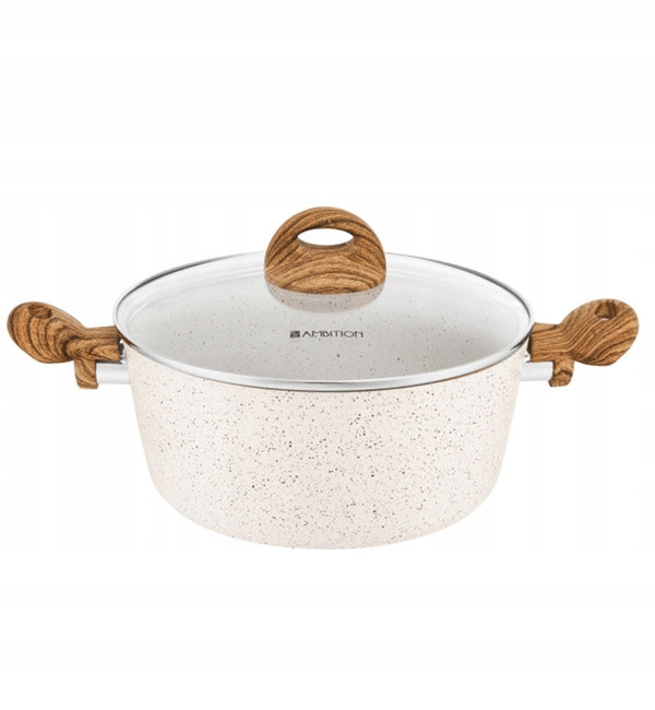 AMBITION NATURE SET OF POTS WITH LIDS 6EL +PANS 20, 28 CM INDUCTION Manufacturer code AMNG20G24R2028