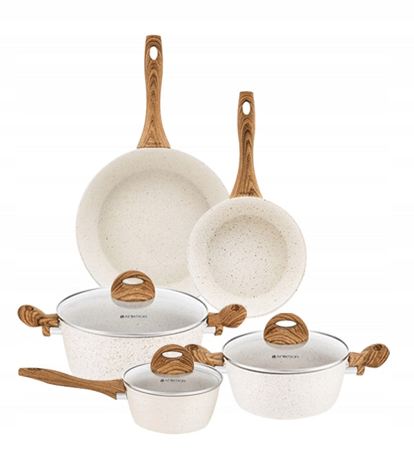 AMBITION NATURE SET OF POTS WITH LIDS 6EL +PANS 20, 28 CM INDUCTION