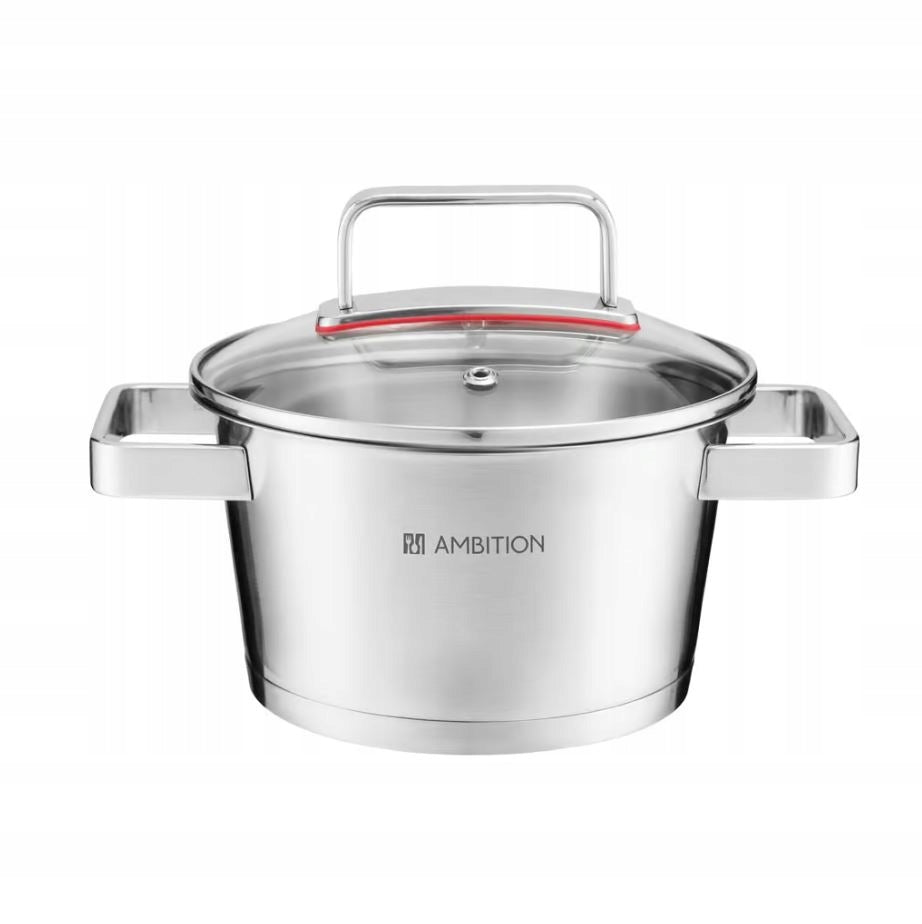 AMBITION SELECTION SET OF LID POTS 8 EL STAINLESS STEEL INDUCTION Line SELECTION