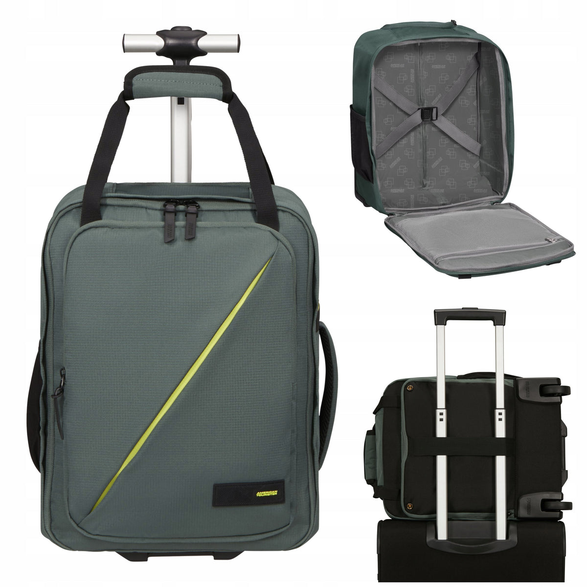 AMERICAN TOURISTER CABIN BACKPACK ON WHEELS DARK FOREST RYAN WIZZ 30L