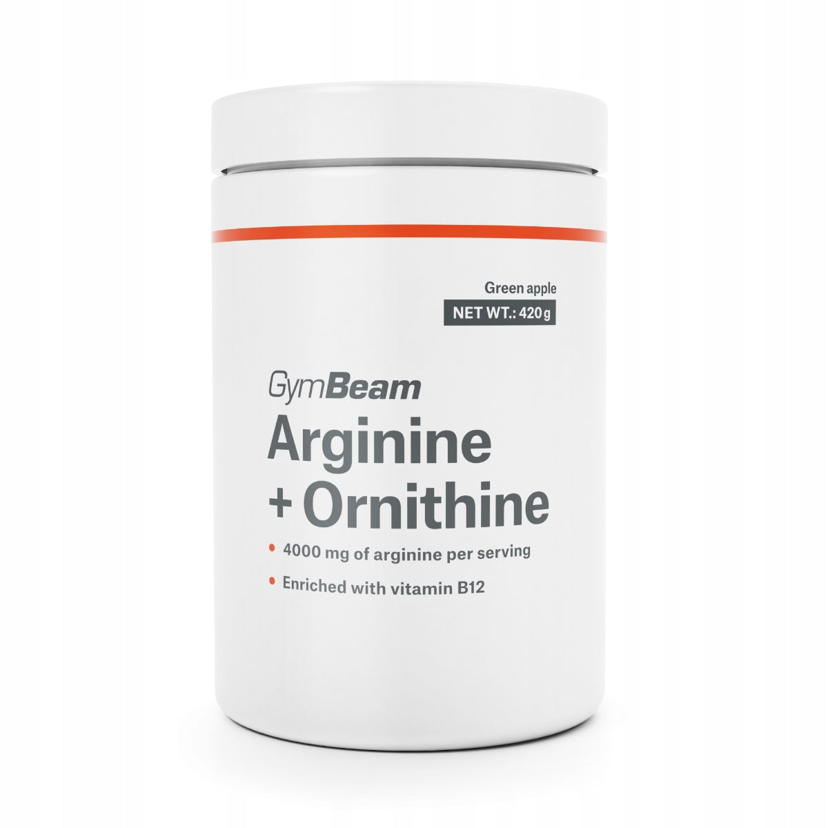 AMINO ACIDS ARGININE + ORNITHINE VITAMIN B12 - GymBeam 420g green apple