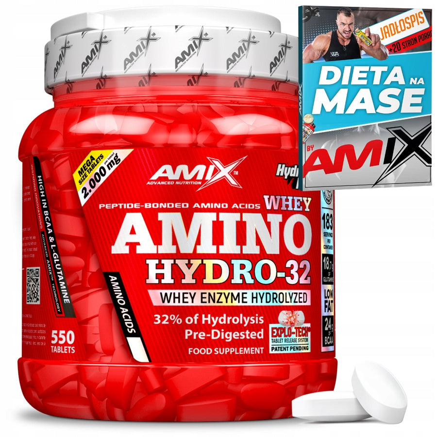 AMINO ACIDS FULL SET Amix Hydro Amino 32 BCAA EAA GLUTAMINE - hydrolyzate