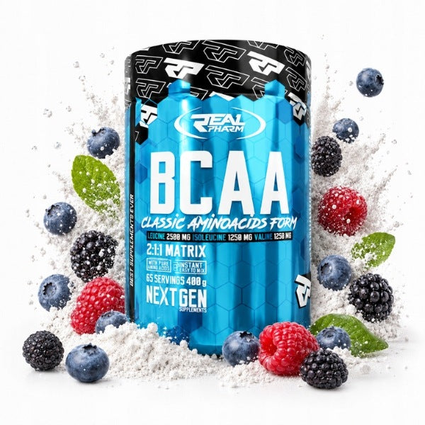 AMINO ACIDS powder BCAA regeneration Real Pharm BCAA 400g FOREST FRUIT