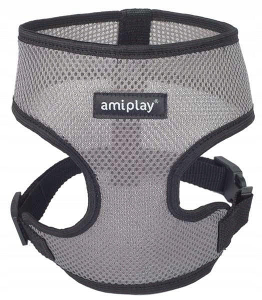 AMIPLAY Dog Harness Chihuahua York Pressure-Free Breathable XS Grey Brand Amiplay