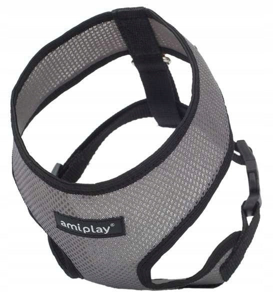 AMIPLAY Dog Harness Chihuahua York Pressure-Free Breathable XS Grey EAN (GTIN) 5907563248755