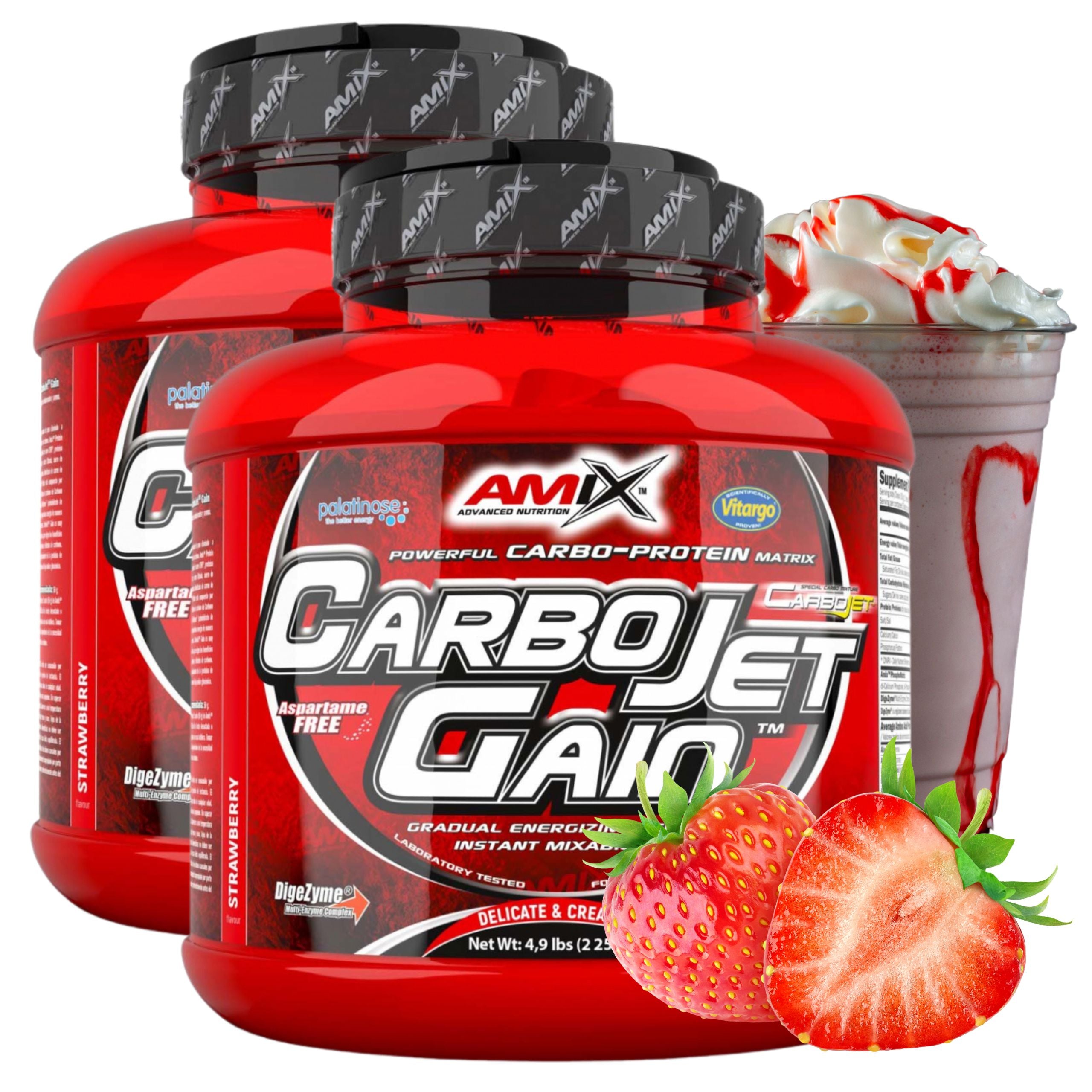 AMIX CARBOJET GAIN Conditioner for Mass Vitargo Carbohydrates Protein CFM 2250g x2