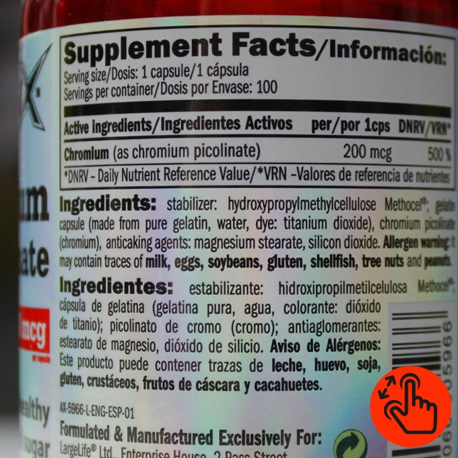 AMIX Chromium picolinate appetite suppression weight loss for 100 days EAN (GTIN) 8594060005966