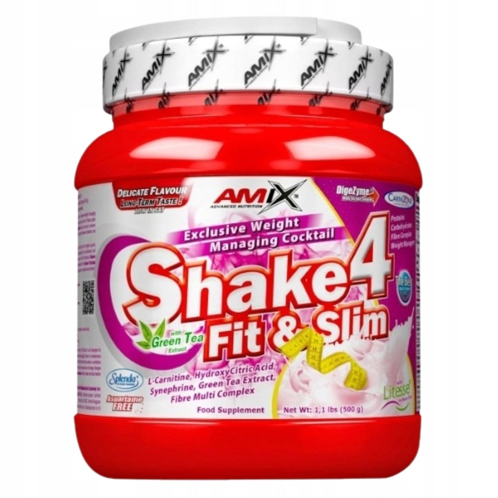 AMIX SHAKE 4 FIT ANDSLIM 500g SLIMMING COCKTAIL REDUCTION Expiration date at least six months from the date of purchase