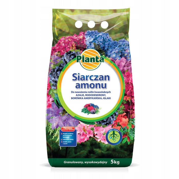 AMMONIUM SULFATE FERTILIZER ACIDIFIES LOWERS SOIL pH TO AZALEA BLUEBERRIES CONIFERS 5kg Weight 5 kg