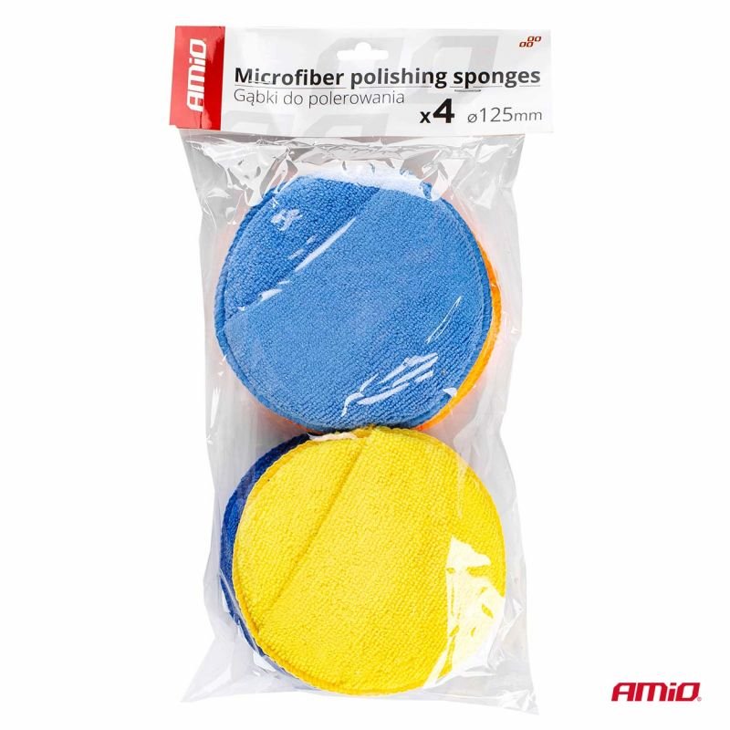 AMiO-02905 Car Polishing Sponge Set 4pcs 125mm Pocket Applicators EAN (GTIN) 5903293029053