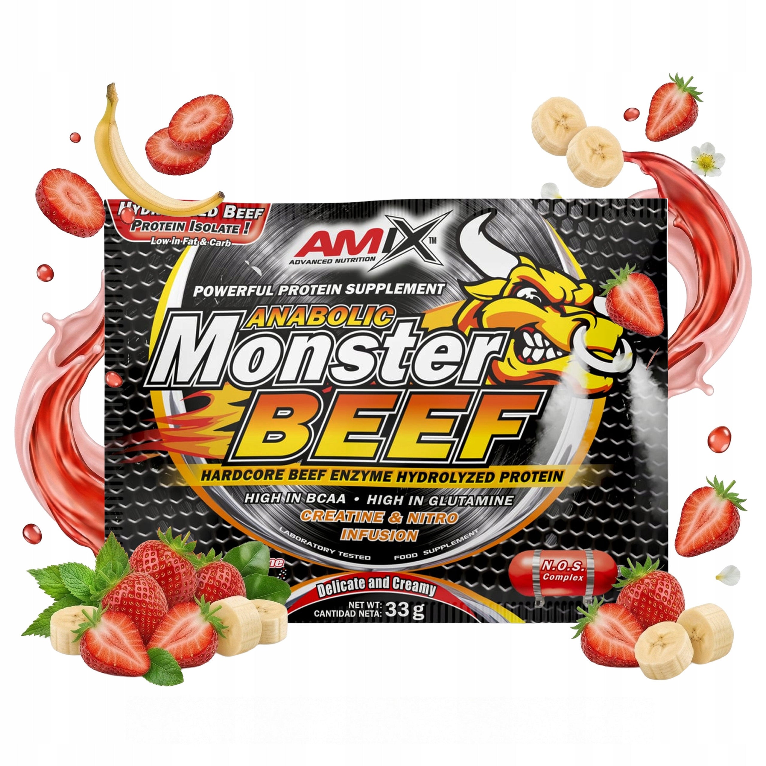ANABOLIC MONSTER BEEF beef protein hydrolyzate protein supplement sachet