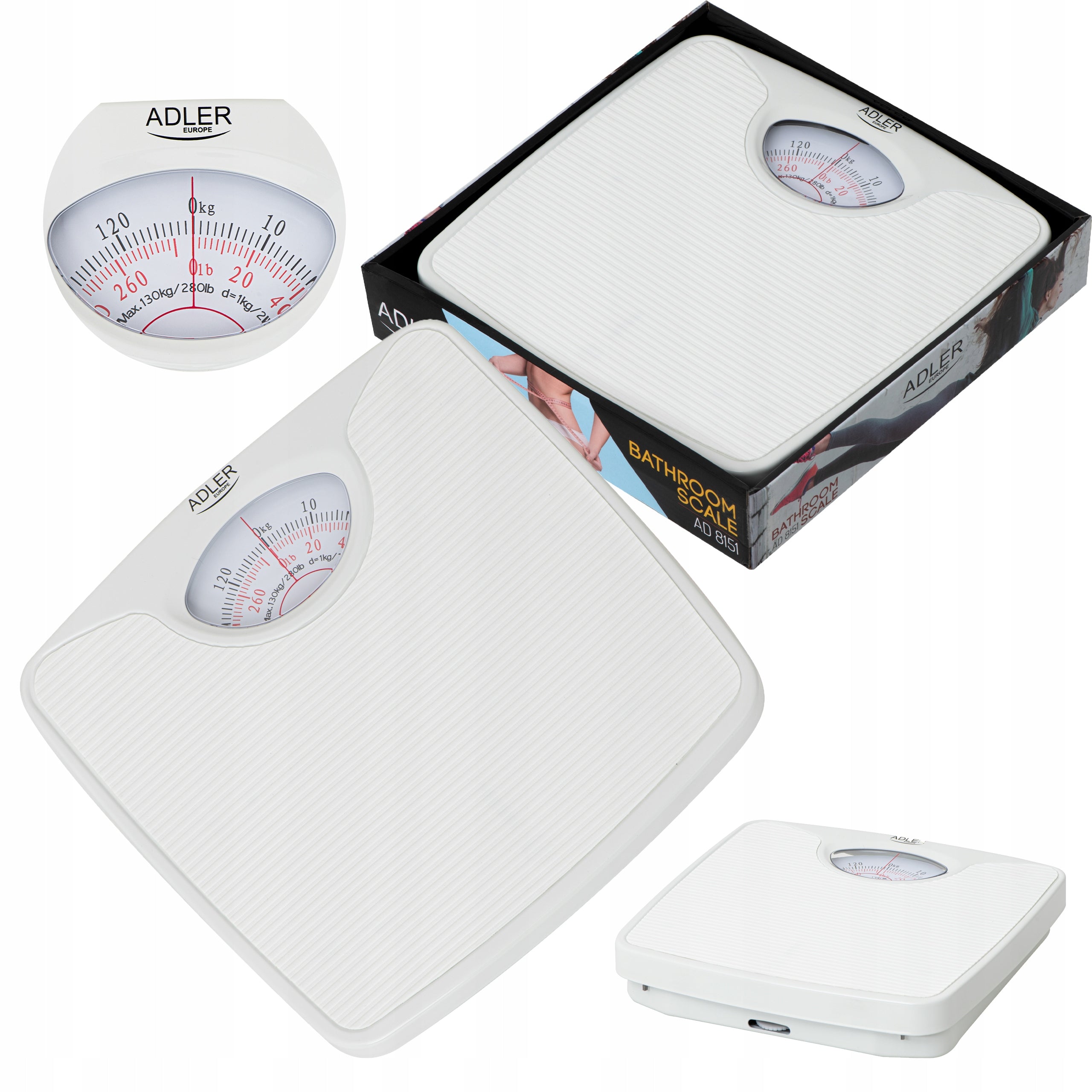 ANALOG MECHANICAL BATHROOM SCALE 130KG