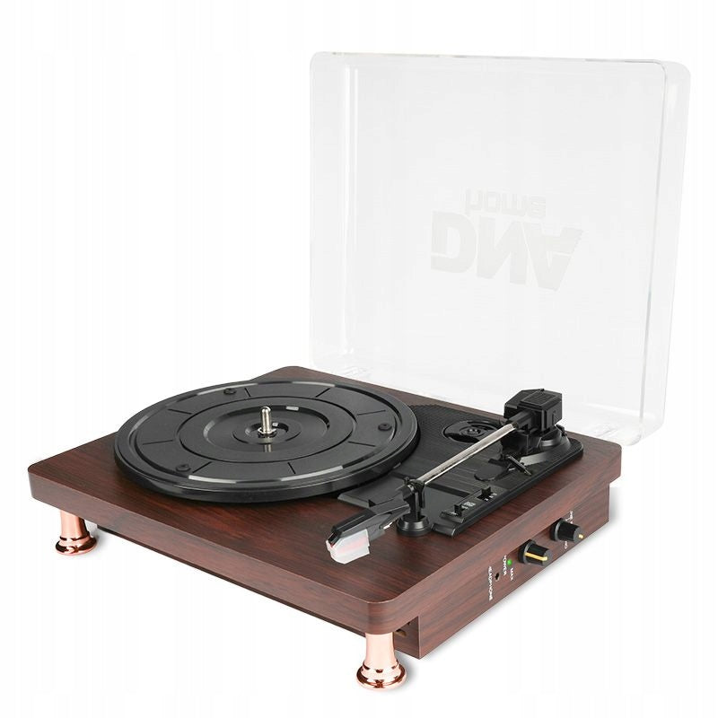 ANALOG TURNTABLE BLUETOOTH AUX RCA HEADPHONES 33 45 78 MAHOGANY