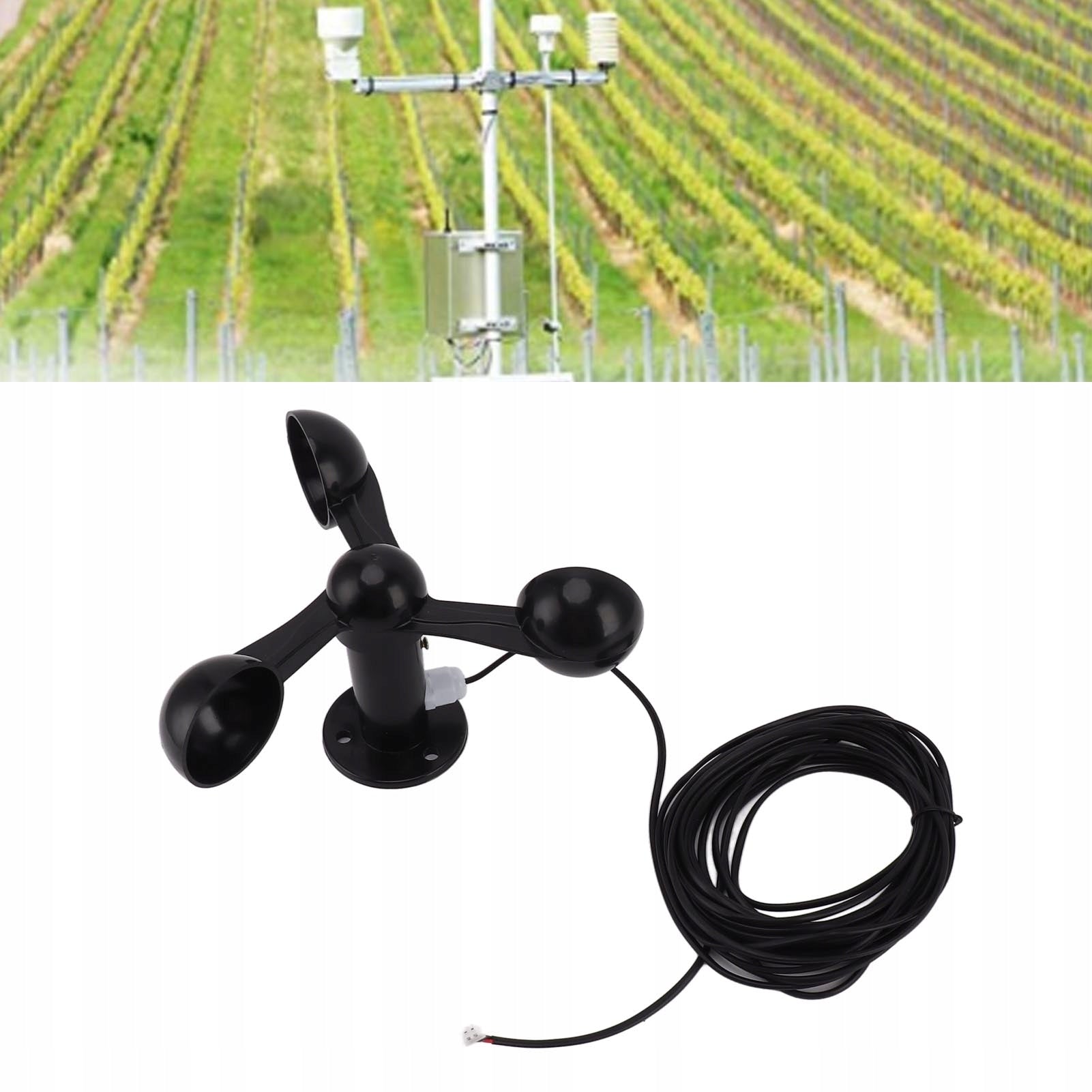 ANEMOMETR CZUJNIK PRĘDKOŚCI WIATRU KUBEK Color gray