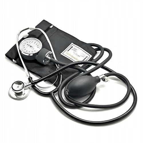 ANEROID SPHYGMOMANOMETER BLOOD PRESSURE MONITOR WITH DOUBLE-HEADED STETHOSCOPE