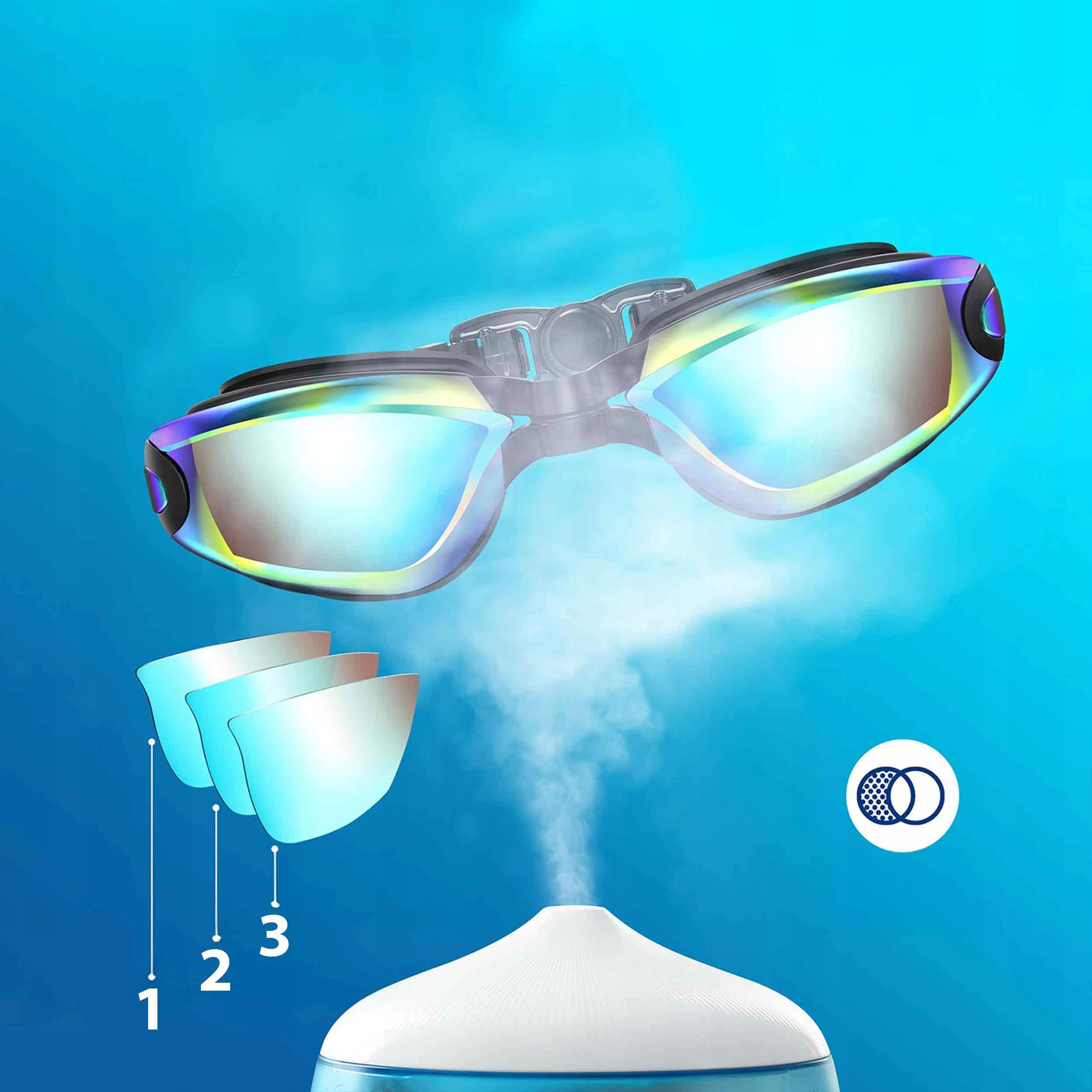ANFI-FOG Swimming Glasses UV Filter Goggles Polarization for Swimming Pool Trip Manufacturer code OKULARY POLARYZACYJNE UV