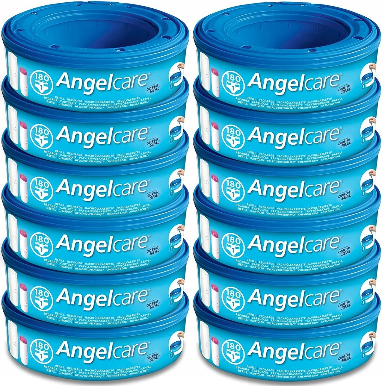 ANGELCARE DIAPER BASKET BIN REFILLS BAGS LARGE STOCK 12PACK