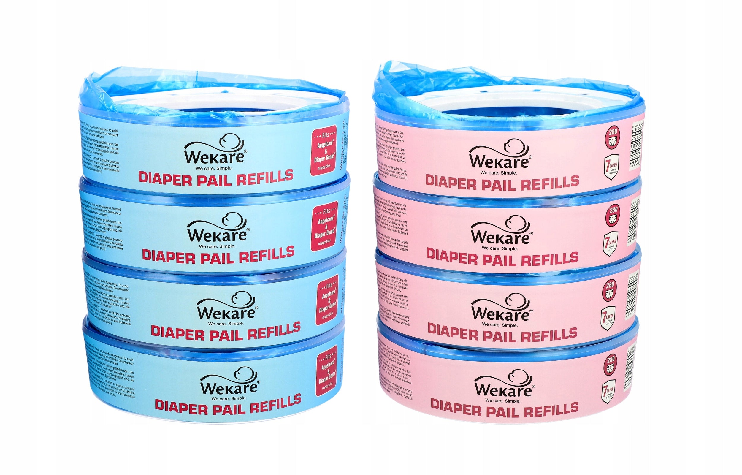 ANGELCARE REPLACEMENT CARTRIDGE DIAPER BASKET CAPTIVA WEKARE x8