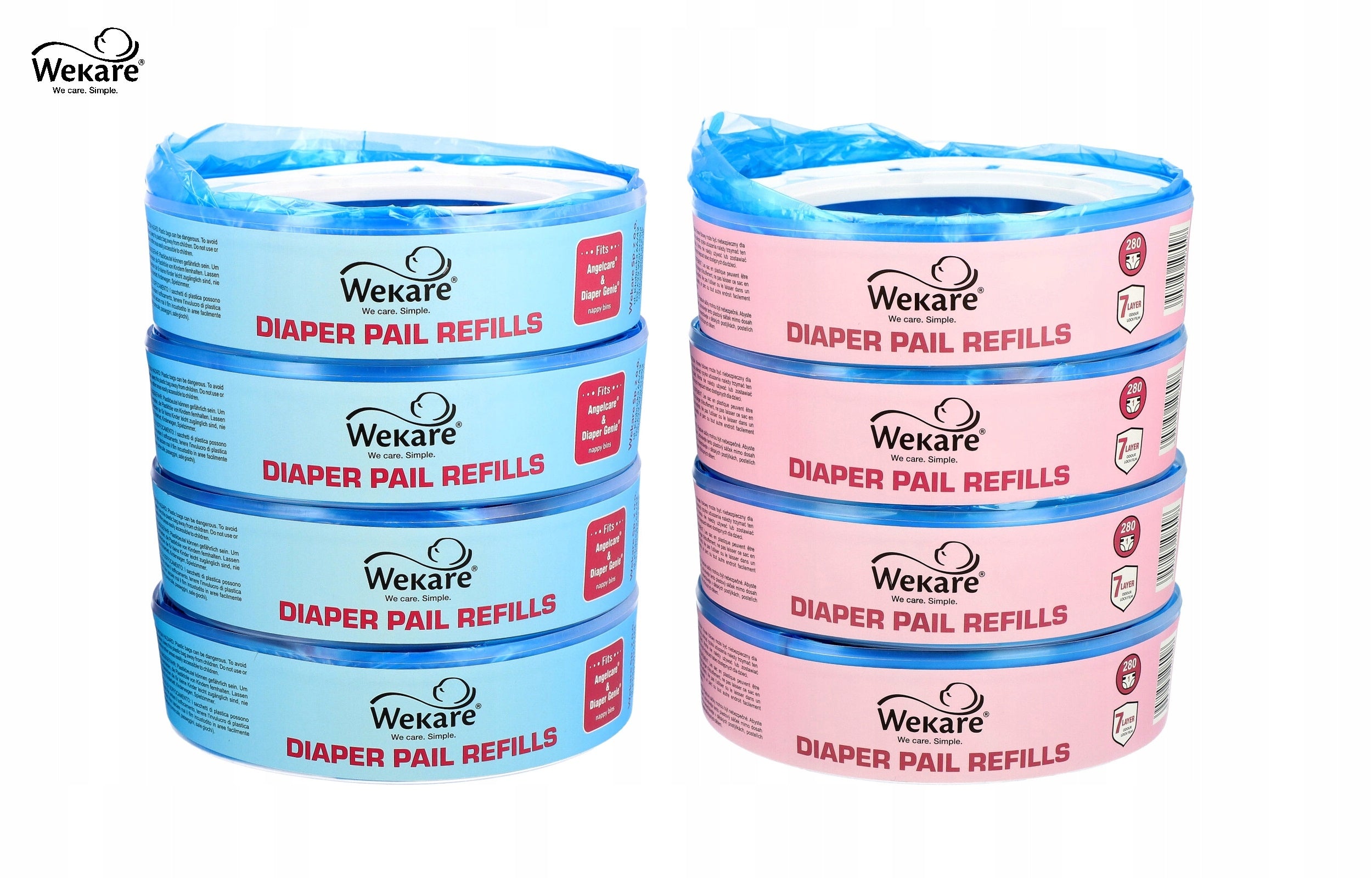 ANGELCARE REPLACEMENT CARTRIDGE DIAPER BASKET CAPTIVA WEKARE x8