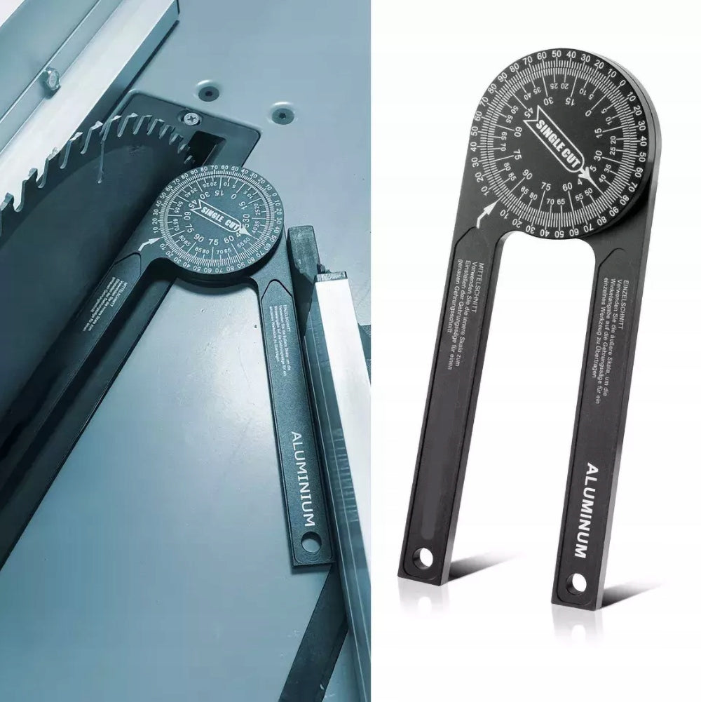 ANGLE CARPENTRY PROTRACTOR ADJUSTABLE 360 Polish Material aluminum