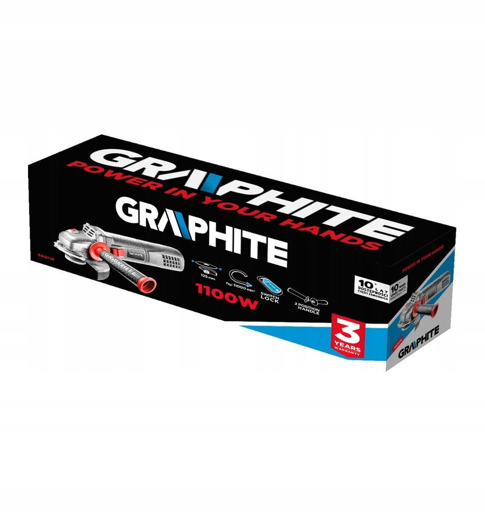 ANGLE GRINDER 1100W 125MM 59G110 GRAPHITE EAN (GTIN) 5902062022356