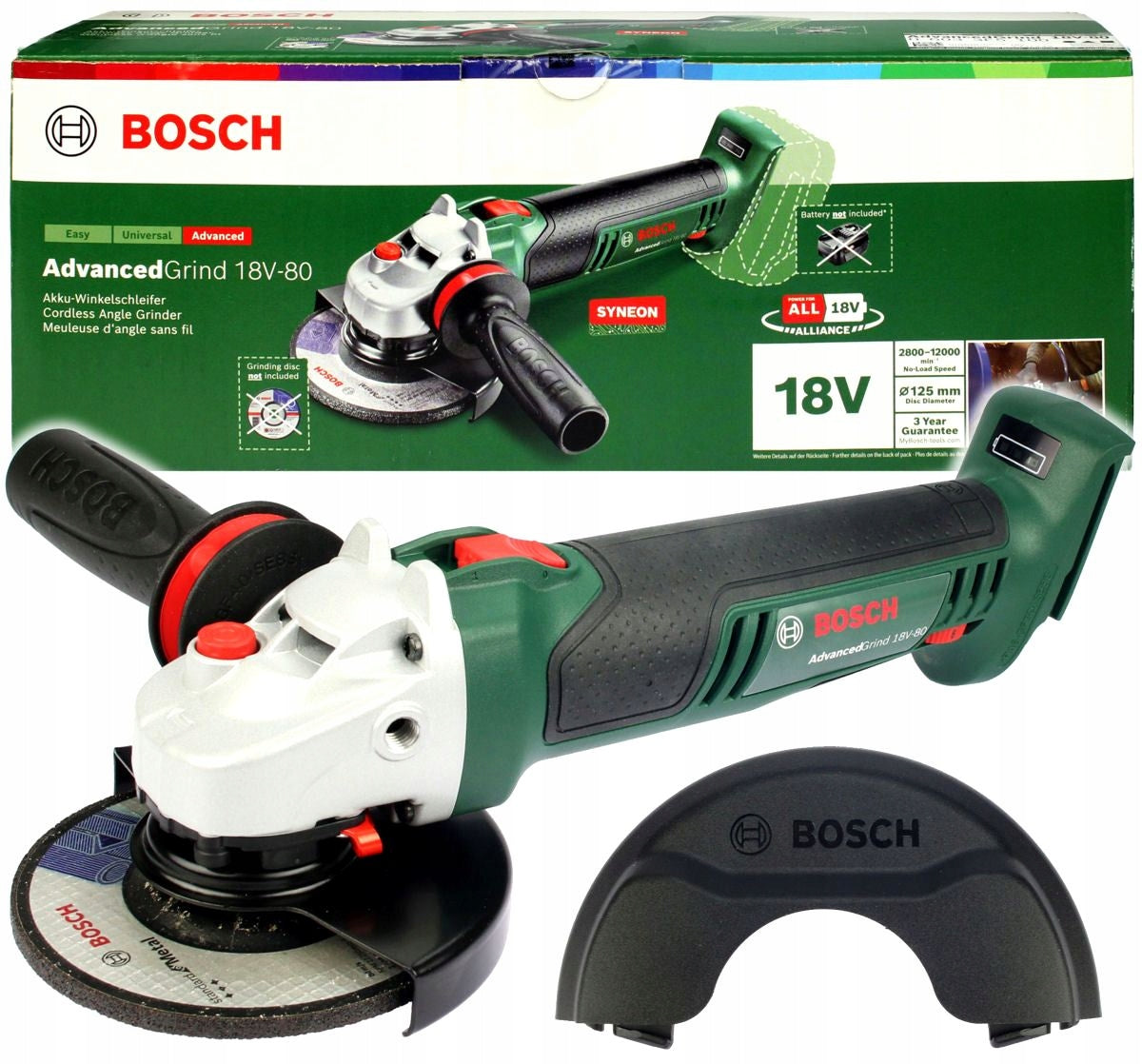 ANGLE GRINDER 18V ADVANCEDGRIND 18V-80 BOSCH BODY SPEED CONTROL