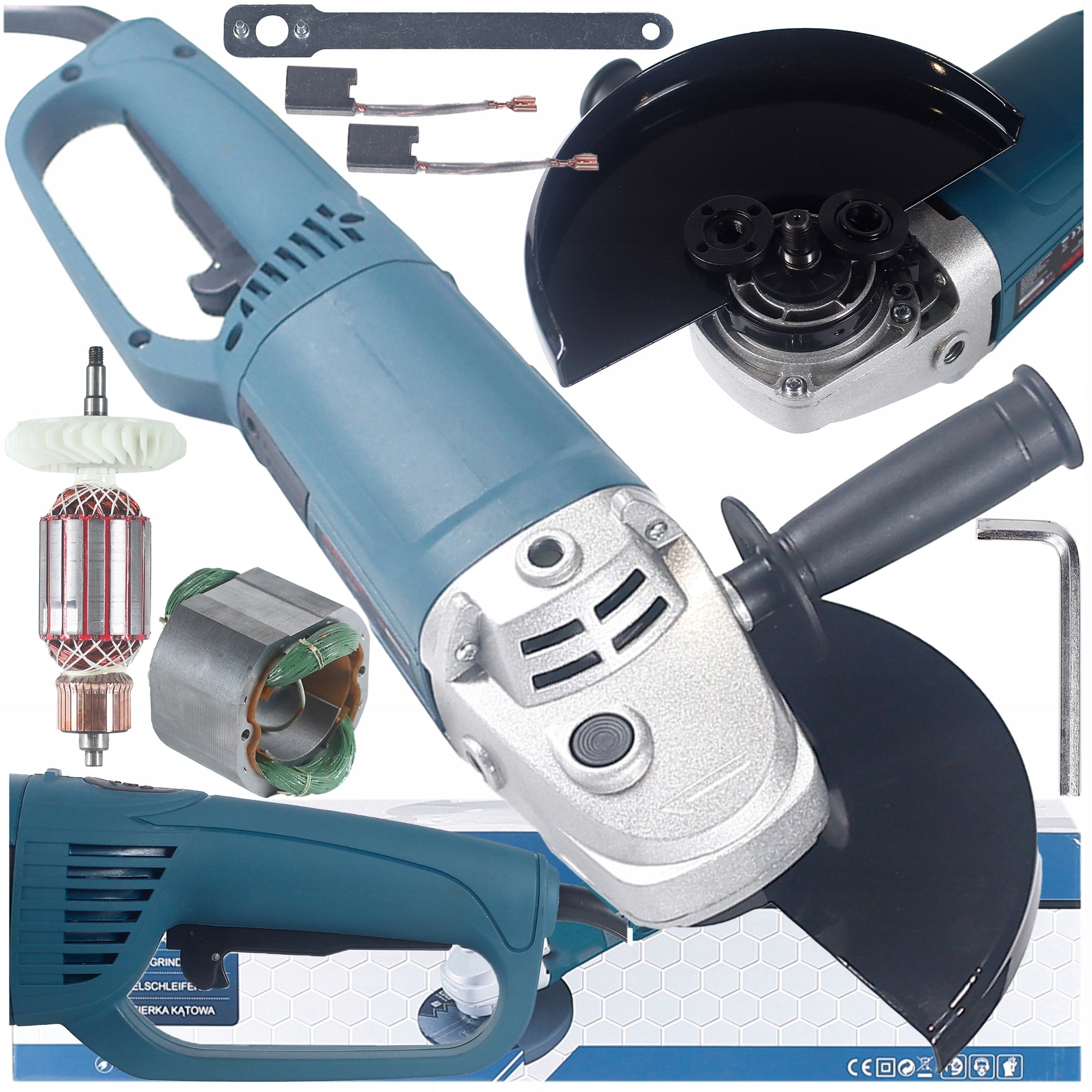 ANGLE GRINDER 230 MM SLOW SOFT START LARGE ANGLE GRINDER DIAX 3200W MAINS