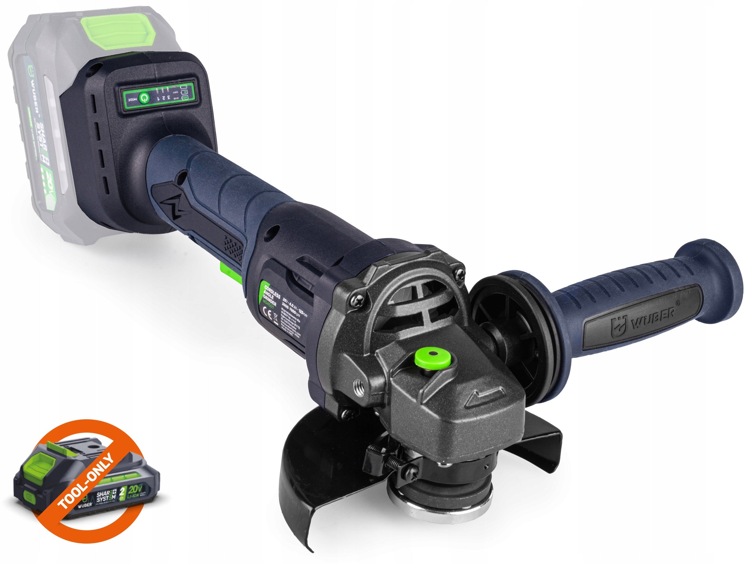ANGLE GRINDER CORDLESS DIAX HEAD COVER ACCESSORIES WUBER Manufacturer code W04502 SZLIFIERKA KĄTOWA AKUMULATOROWA