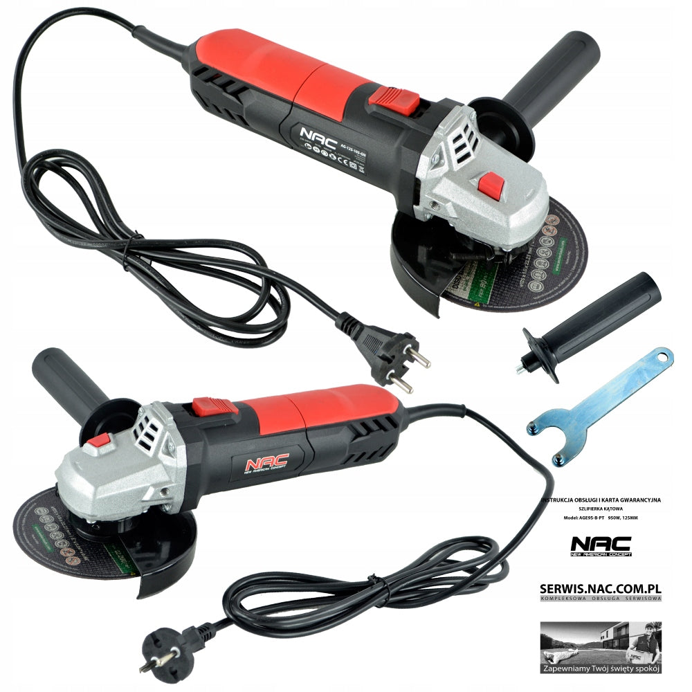ANGLE GRINDER NAC 1050 IN DISC 125 MM 12 000 RPM HANDY STRONG