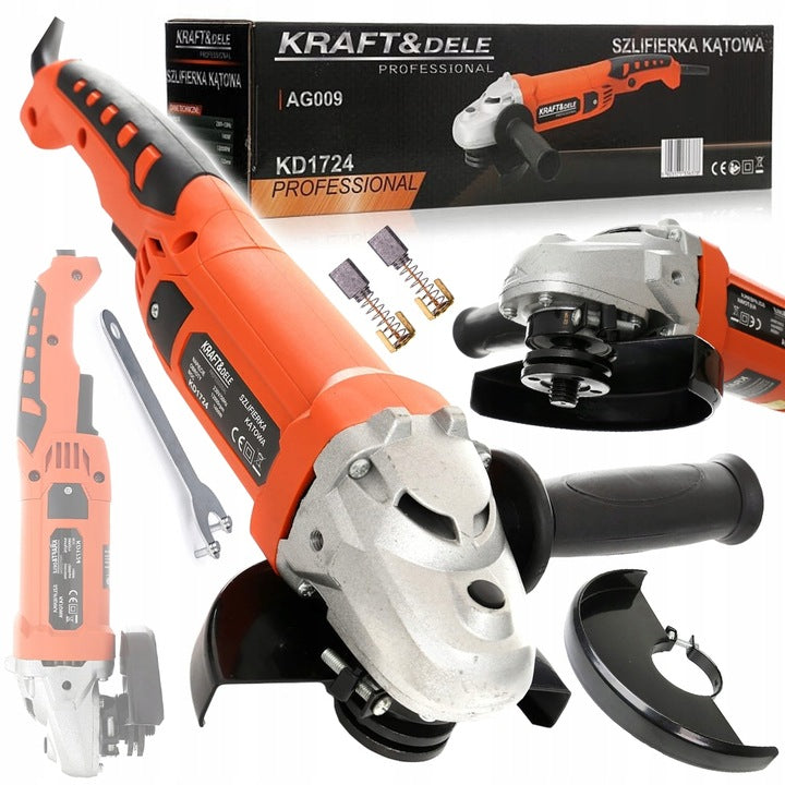ANGLE GRINDER POLISHER 125mm DIAX 230V 1400W LONG KD1724 KRAFT M14