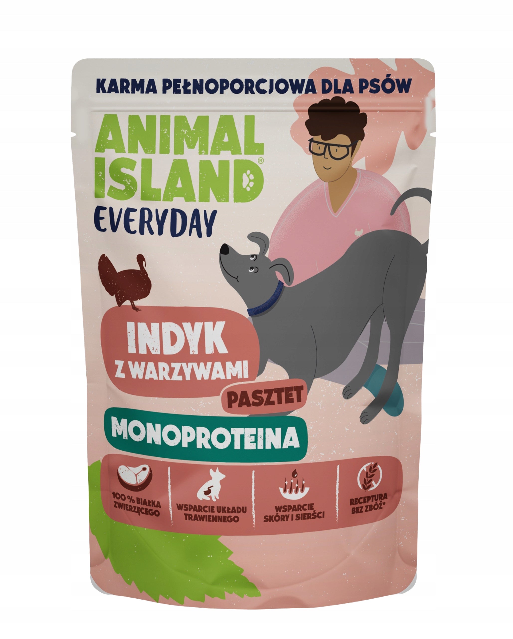 ANIMAL ISLAND Calf/duck/turkey monoprotein 9×300g Wet Dog Food Brand Animal Island