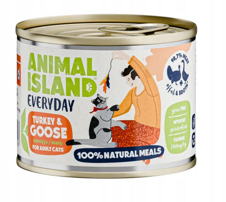 ANIMAL ISLAND Everyday Wet Cat Turkey Food 200g