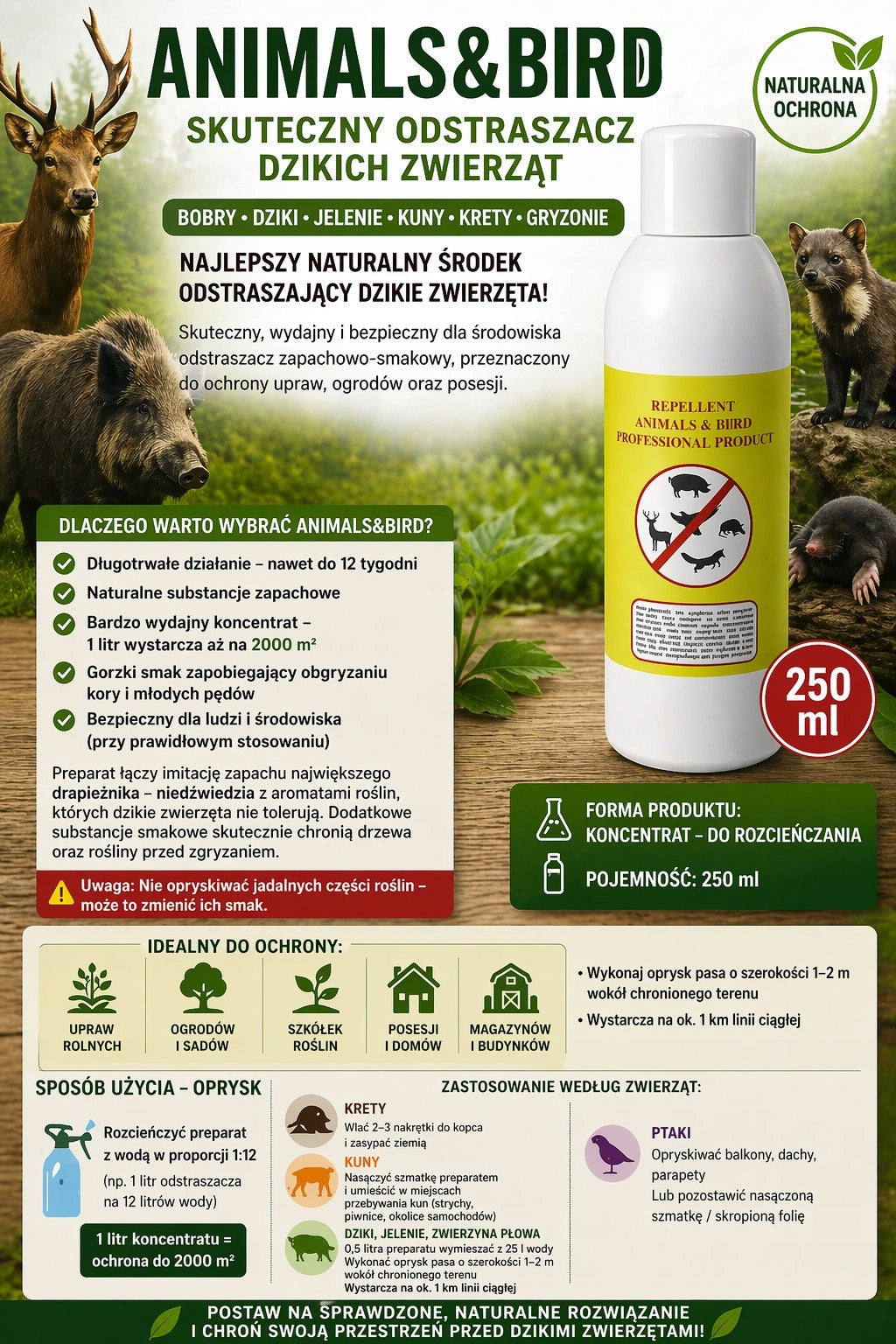 ANIMALS&BIRD beaver repellent wild deer marten moles badger otters Brand no brand
