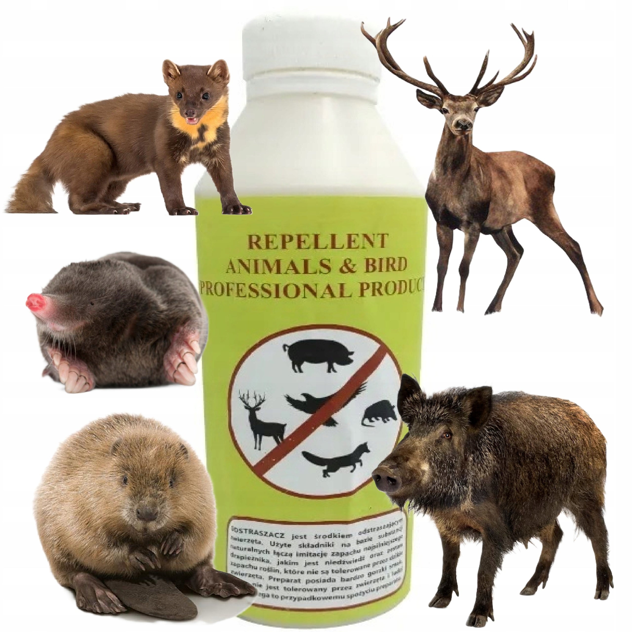 ANIMALS&BIRD beaver repellent wild deer marten moles badger otters