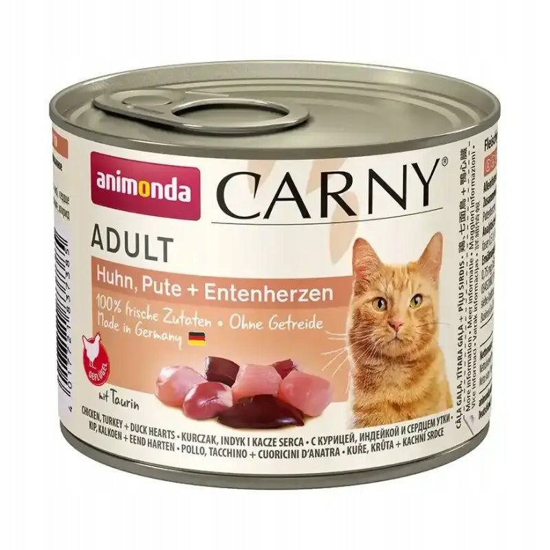 ANIMONDA Carny Adult Cat Wet Cat Food Chicken, Turkey, Hearts 200g