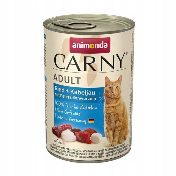 ANIMONDA Carny Adult beef with cod and parsley wet cat food 400g Manufacturer code 4017721837170
