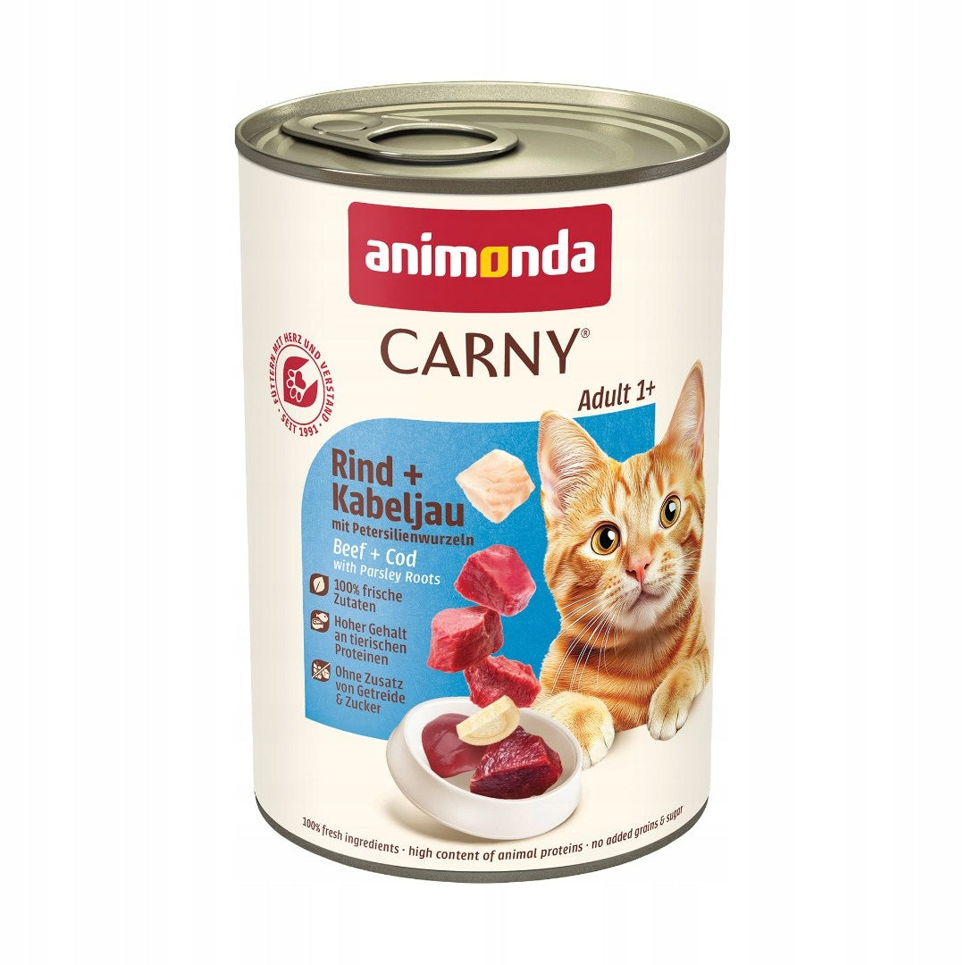 ANIMONDA Carny Adult beef with cod and parsley wet cat food 400g