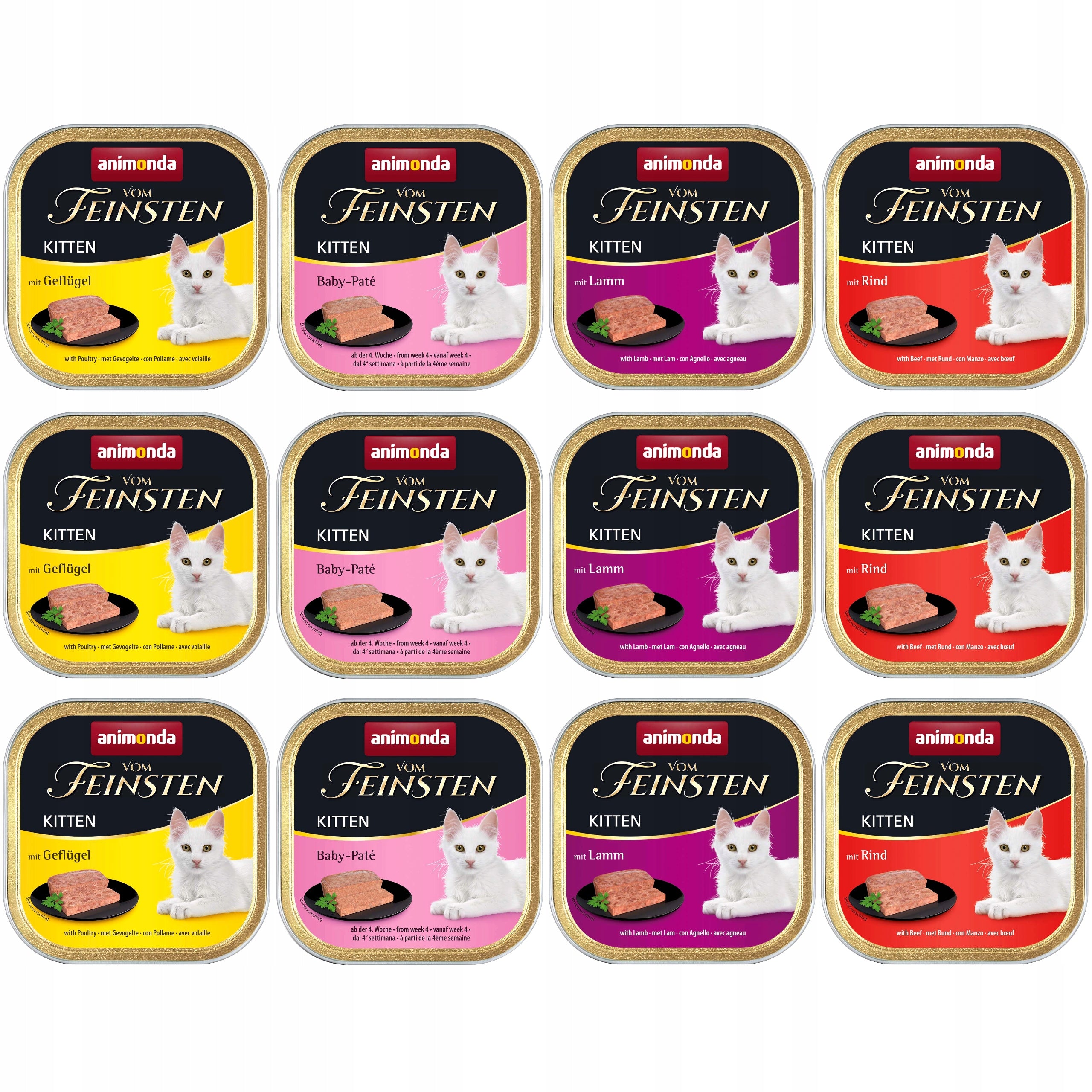 ANIMONDA Vom Feinsten Kitten wet food for kittens MIX OF FLAVORS 12x100g