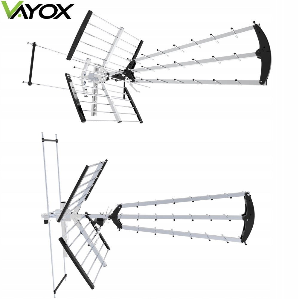ANTENNA FOR TERRESTRIAL TV DIRECTIONAL DVB-T2 COMBO MUX8 4K LTE VHF UHF VAYOX Brand Vayox