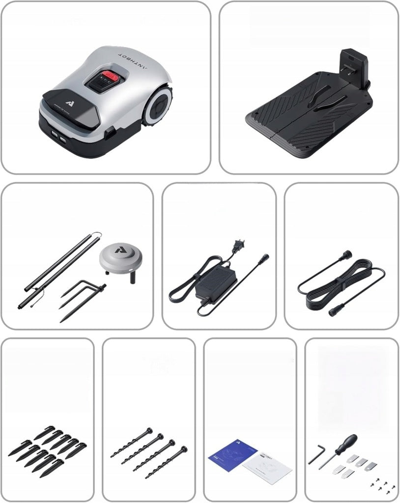 ANTHBOT GPS MOWING ROBOT AI 4 RTK CAMERAS 900m2 WITHOUT CABLE 2,5Ah GENIE 600E Model 600