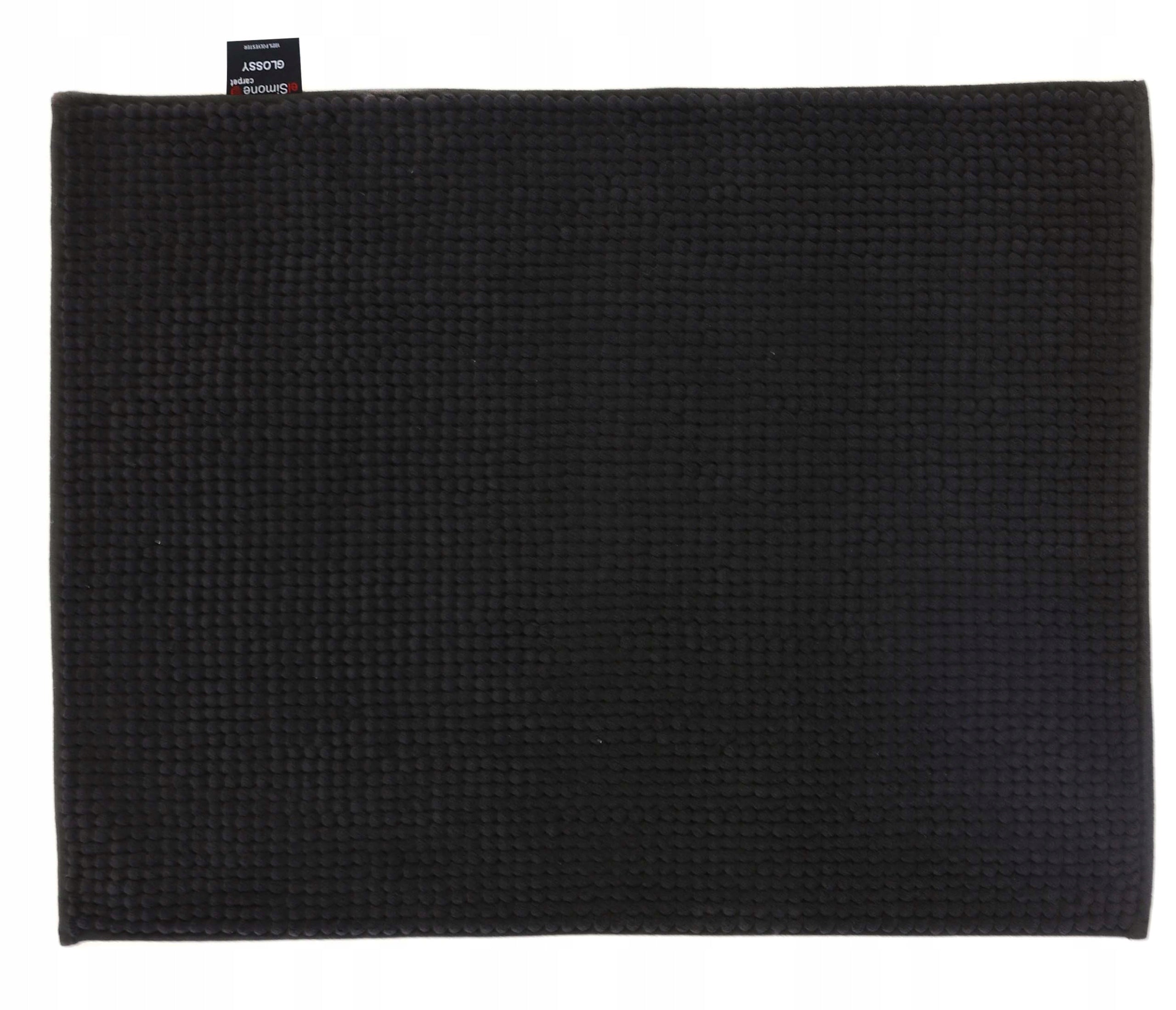 ANTI-SLIP BATHROOM CARPET BLACK GLOSSY 50X70 cm Brand ELSIMONE CARPET