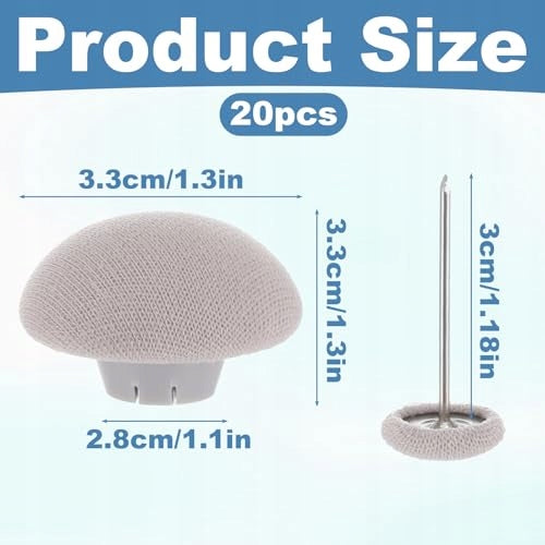 ANTI-SLIP COMFORTER CLIPS - SET OF 20 - FOR DUVET COVERS - METAL Manufacturer code Bez marki