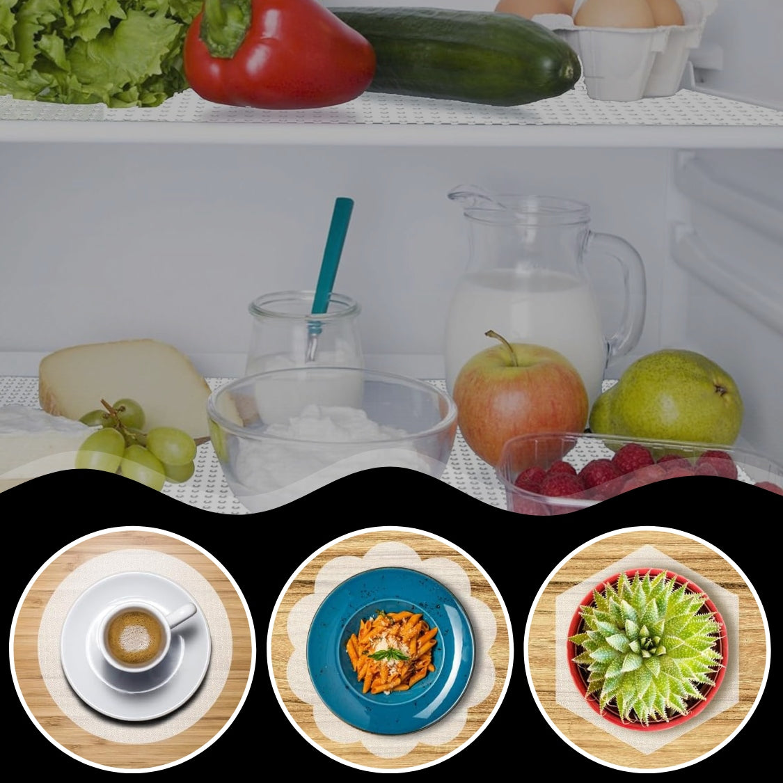 ANTI-SLIP MAT FOR CABINET DRAWERS PROTECTIVE PAD 500x50 THICK ROLL Product width 50 cm