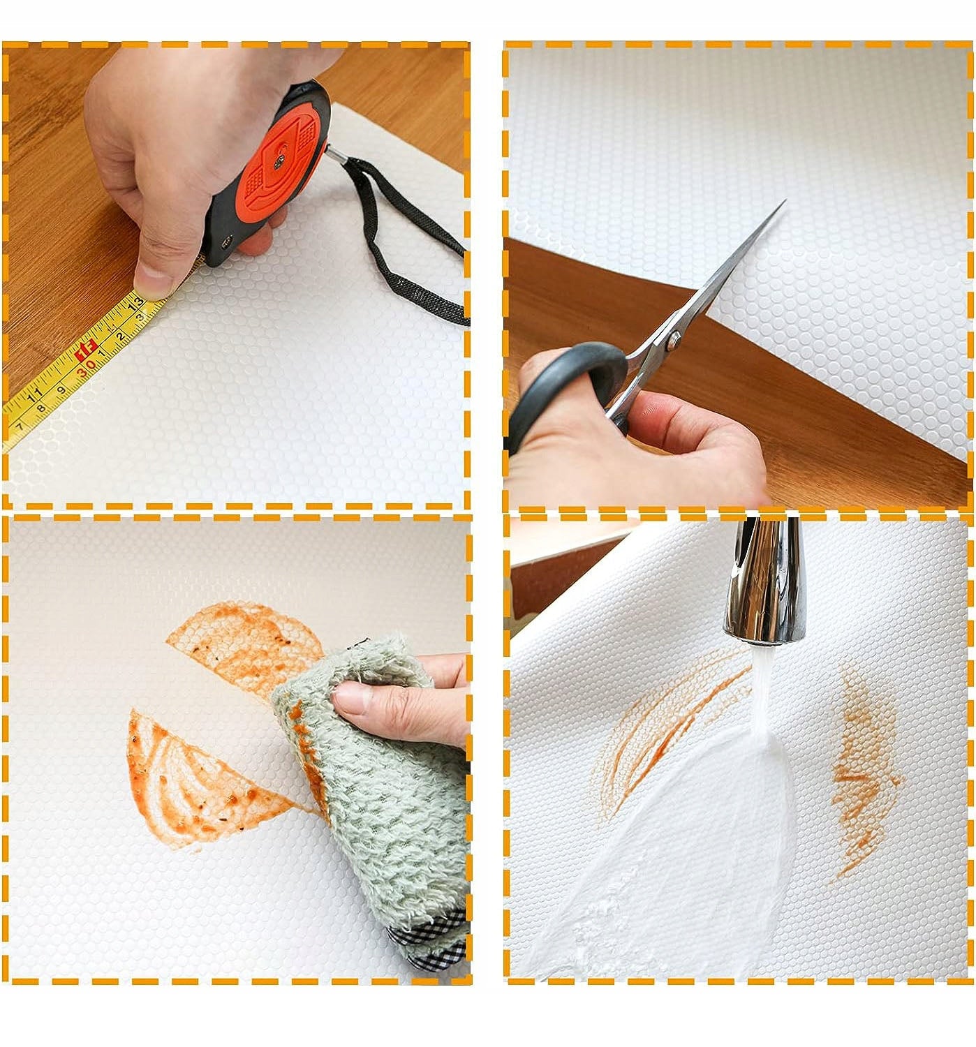 ANTI-SLIP MAT FOR FOOD GRADE EVA CABINET DRAWERS 6M Color white